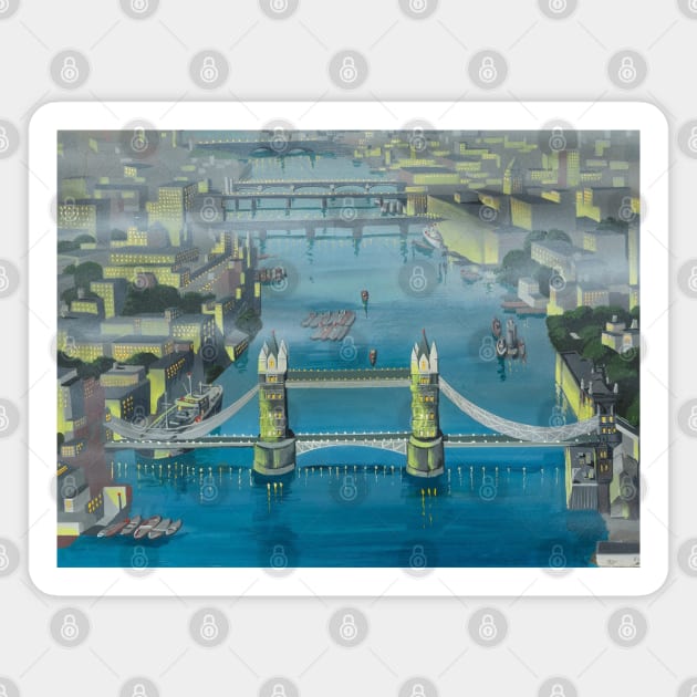 London Bridge Magnet by Edumj